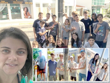 Alunos fabricam "bituqueiras" e instalam nas ruas cidade