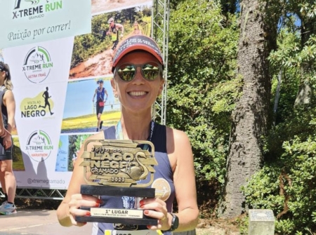Joseane jiménez Rojas foi campeã da Volta do Lago Negro, em Gramado neste final de semana