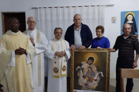 Quadro-imagem de São Juan Diego estará na Paróquia de São Lourenço durante esta semana 