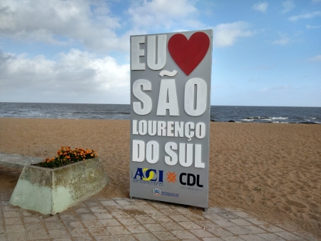 ACI/CDL revitalizou o totem  “EU AMO SÃO LOURENÇO DO SUL”