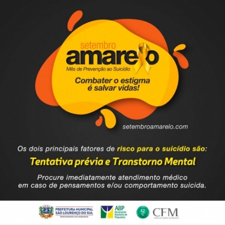 Setembro Amarelo conscientiza sobre o suicídio